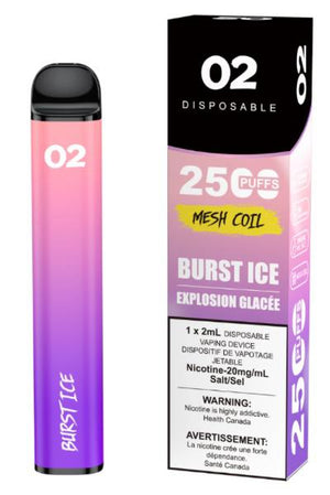 O2 2500 Puffs Disposable Vape in Burst Ice