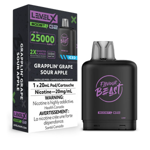 Level X Boost G2 Pods  Grapplin' Grape Sour Apple (Iced) Vape Pod