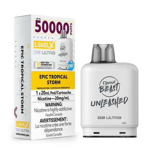 Level X Unleashed G2 Ultra Pods  Epic Tropical Storm (Iced) Vape Pod 50,000 puffs