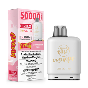 Level X Unleashed G2 Ultra Pods  Cravin' Strawberry Swirl Vape Pod 50,000 puffs