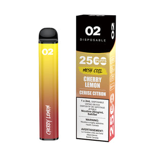 O2 2500 Puffs Disposable Vape - Cherry Lemon
