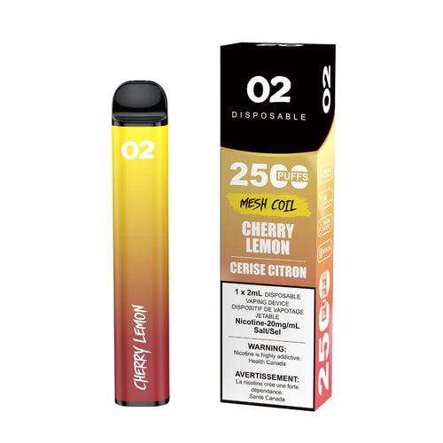 O2 2500 Puffs Disposable Vape - Cherry Lemon