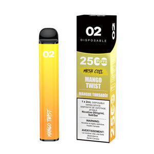 O2 2500 Puffs Disposable Vape - Mango Twist