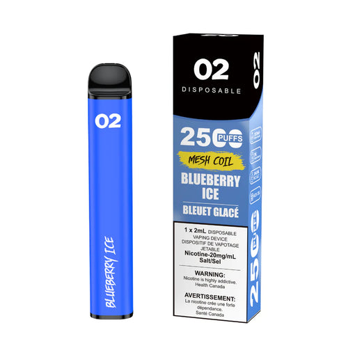 O2 2500 Puffs Disposable Vape - Blueberry Ice